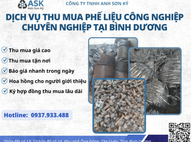 Dịch vụ thu mua phế liệu công nghiệp chuyên nghiệp tại Bình Dương