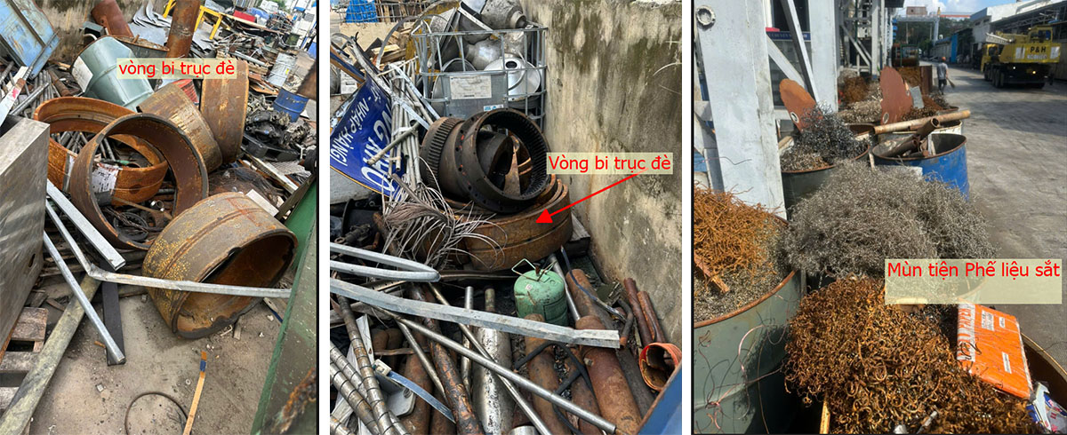 Thu mua vòng bi trục đè, mùn tiện phế liệu sắt
