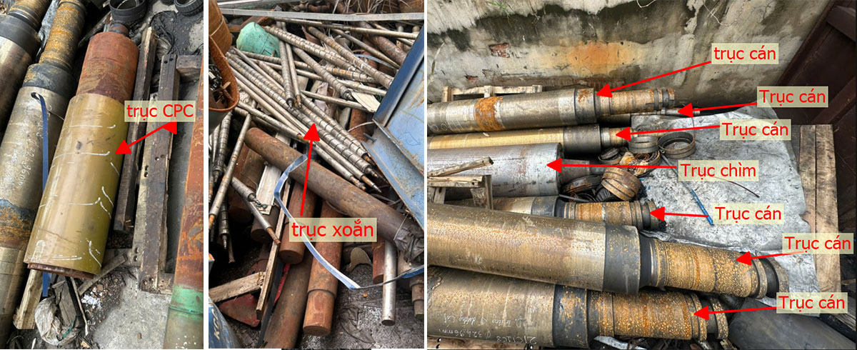 Thu mua phế liệu trục CPC, trục xoắn, trục cán, trục chìm
