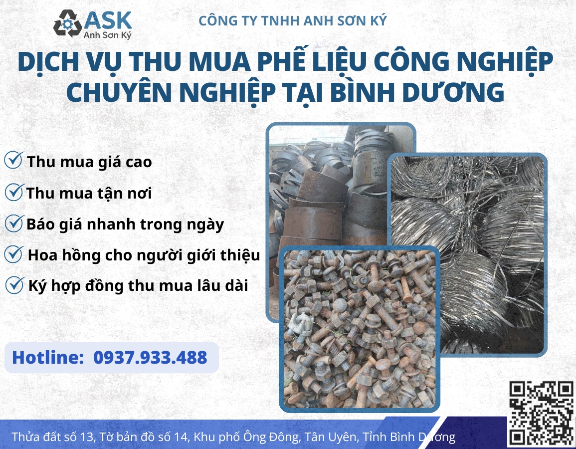 Dịch vụ thu mua phế liệu công nghiệp chuyên nghiệp tại Bình Dương